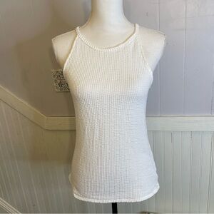 Green Envelope White Pucker Tank small